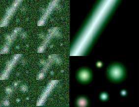 Schematic showing the seperation of background and signal needed, a broad variable background cleanly separated from the signal of interest